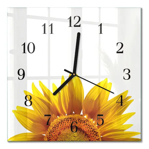 Wanduhr mit motiv quadratisch Blume