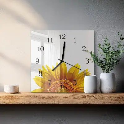 Wanduhr mit motiv quadratisch Blume