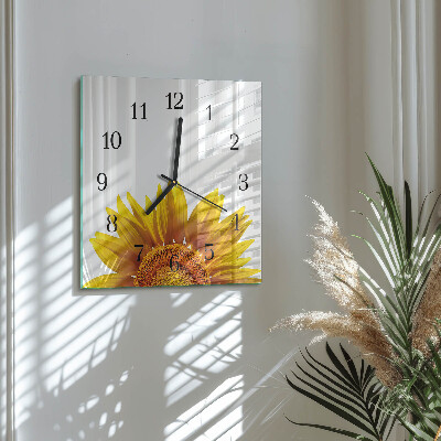 Wanduhr mit motiv quadratisch Blume