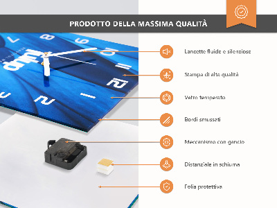 Moderne wanduhr quadratisch Feuerblume