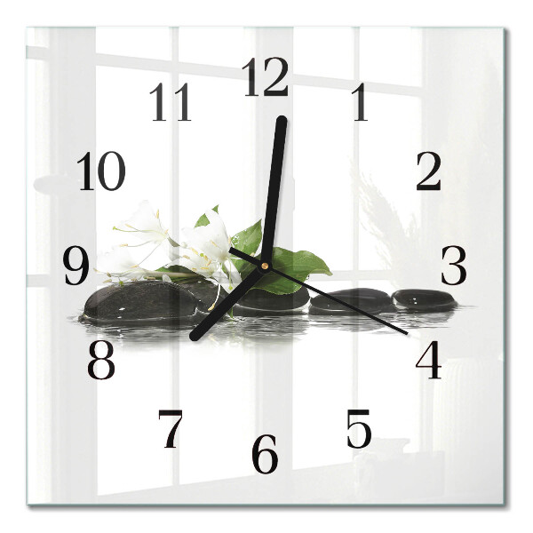 Wanduhr mit motiv quadratisch Zen-Steine