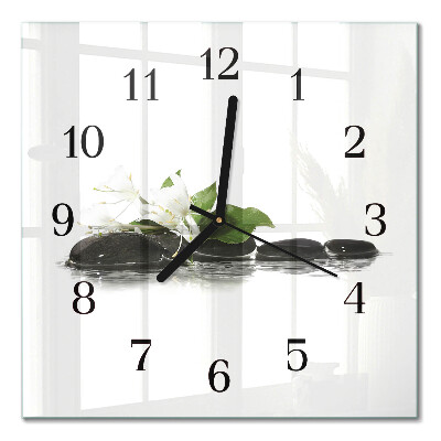 Wanduhr mit motiv quadratisch Zen-Steine