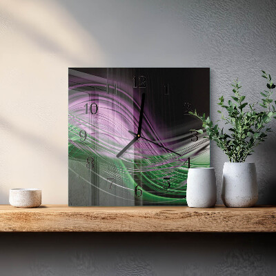Glasuhr quadratisch Abstrakte Kunst
