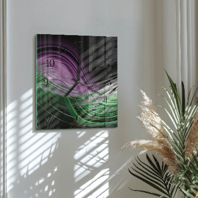 Glasuhr quadratisch Abstrakte Kunst