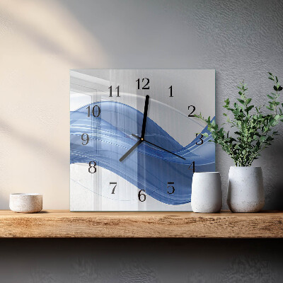 Glasuhr quadratisch Abstrakte Linien