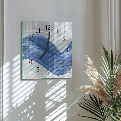 Glasuhr quadratisch Abstrakte Linien