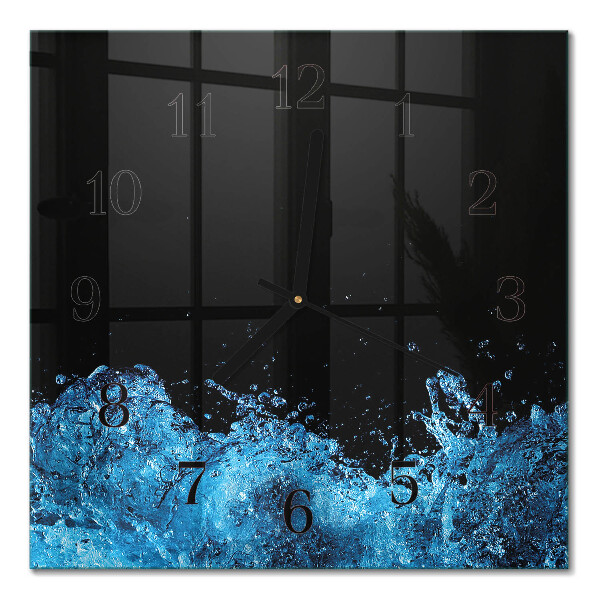Quadratische wanduhr Wasser