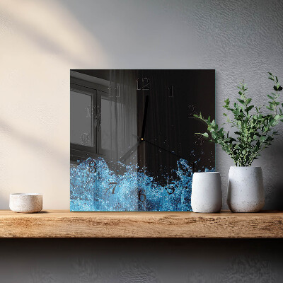 Quadratische wanduhr Wasser