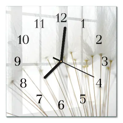 Quadratische wanduhr Löwenzahn