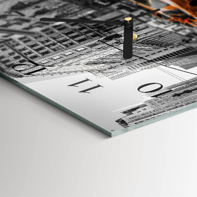 Quadratische wanduhr modern New Yorker Taxi