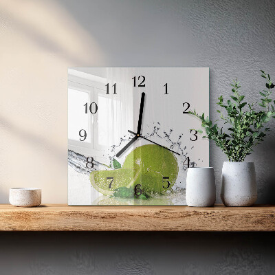 Wanduhr mit motiv quadratisch Wasser mit Kalk