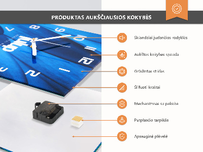 Moderne wanduhr quadratisch Floristische Kunst