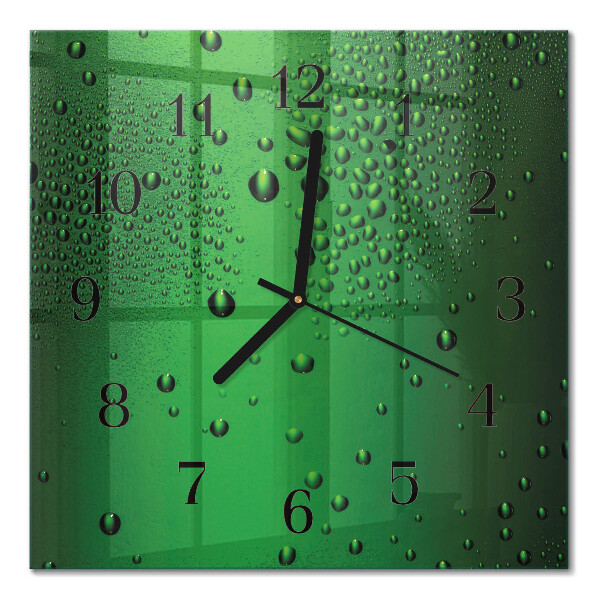 Wanduhr mit motiv quadratisch Wassertropfen