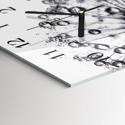Quadratische wanduhr modern Löwenzahn