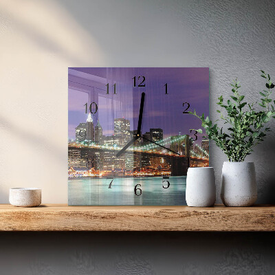 Moderne wanduhr quadratisch Die Brücke am Horizont
