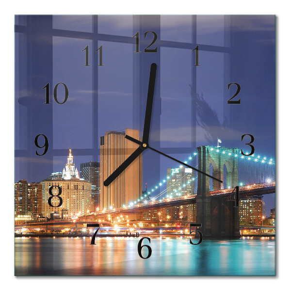 Quadratische wanduhr modern Horizontale Brücke