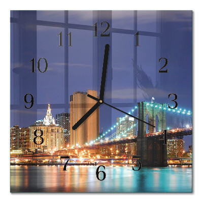 Quadratische wanduhr modern Horizontale Brücke