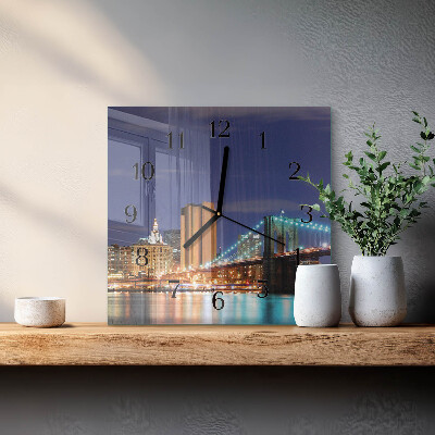 Quadratische wanduhr modern Horizontale Brücke