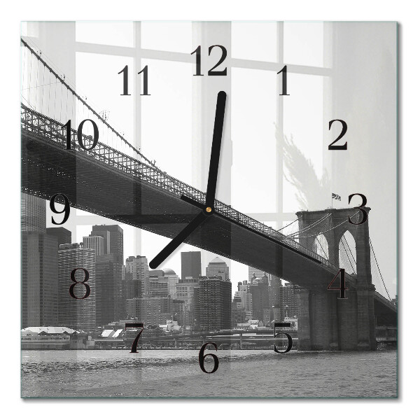 Quadratische wanduhr modern Brücke
