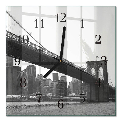Quadratische wanduhr modern Brücke