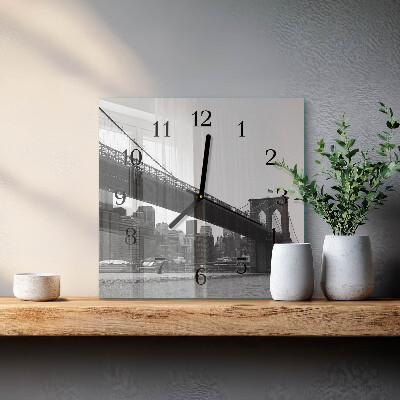 Quadratische wanduhr modern Brücke