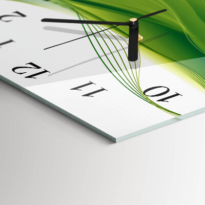 Glasuhr quadratisch Abstrakte Linien