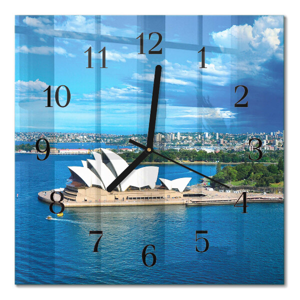 Quadratische wanduhr Opernhaus von Sydney