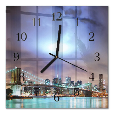 Moderne wanduhr quadratisch Nachthorizont