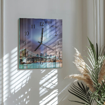 Moderne wanduhr quadratisch Nachthorizont