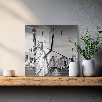 Moderne wanduhr quadratisch Freiheitsstatue
