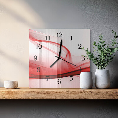 Quadratische wanduhr modern Abstrakte Linien