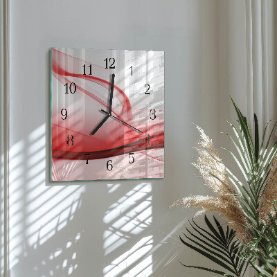 Quadratische wanduhr modern Abstrakte Linien