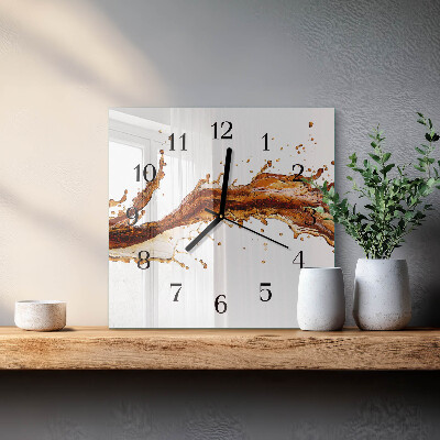 Quadratische wanduhr Wasser