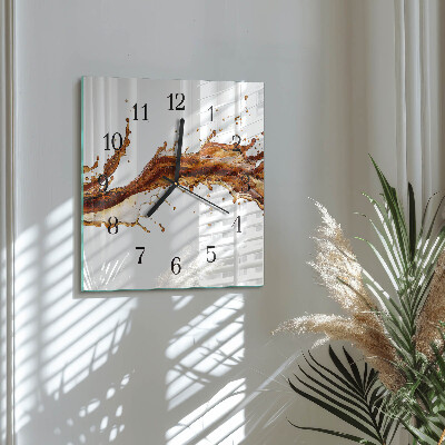 Quadratische wanduhr Wasser