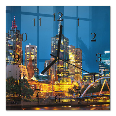 Quadratische wanduhr modern Stadt