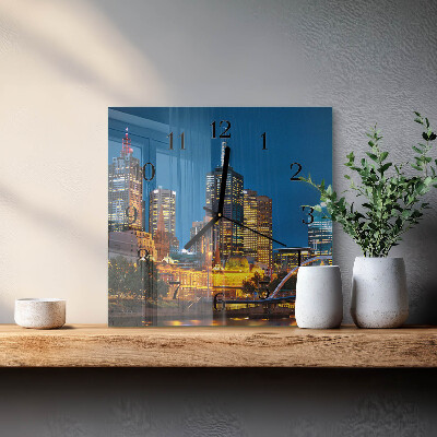 Quadratische wanduhr modern Stadt