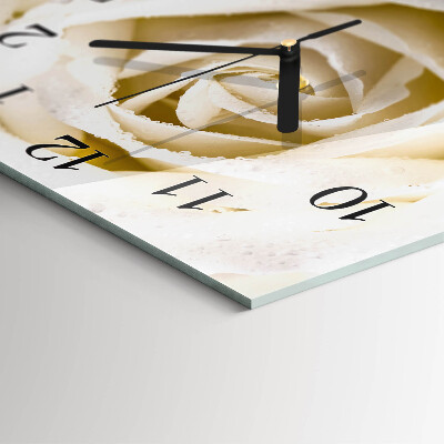 Wanduhr mit motiv quadratisch Rose