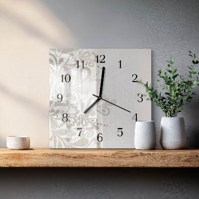 Moderne wanduhr quadratisch Floristische Kunst