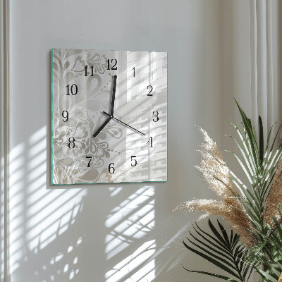 Moderne wanduhr quadratisch Floristische Kunst
