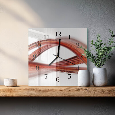 Glasuhr quadratisch Abstrakte Linien
