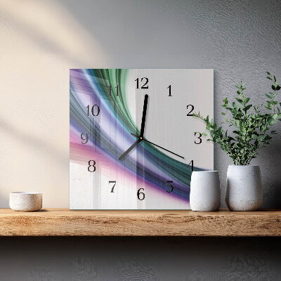 Quadratische wanduhr modern Abstrakte Linien