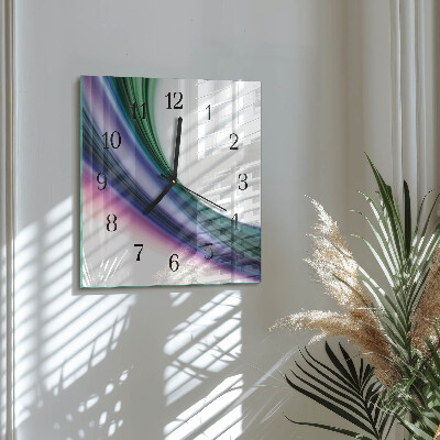 Quadratische wanduhr modern Abstrakte Linien