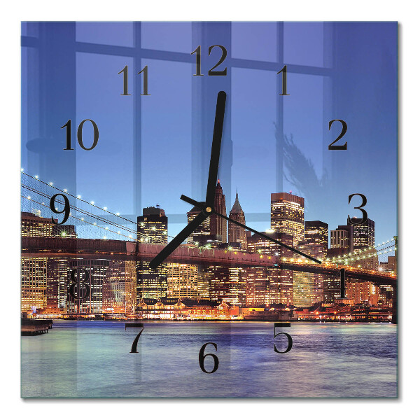 Moderne wanduhr quadratisch Horizontale Brücke
