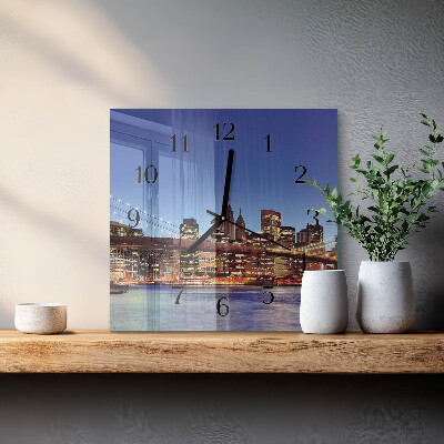Moderne wanduhr quadratisch Horizontale Brücke