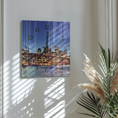 Moderne wanduhr quadratisch Horizontale Brücke