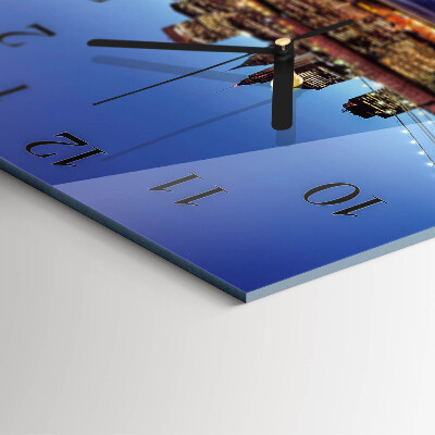 Moderne wanduhr quadratisch Horizontale Brücke