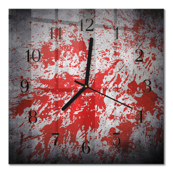 Quadratische wanduhr modern Flecken