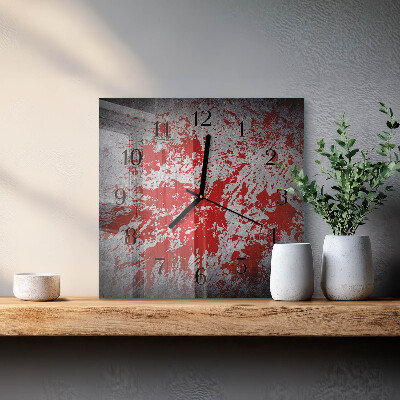 Quadratische wanduhr modern Flecken