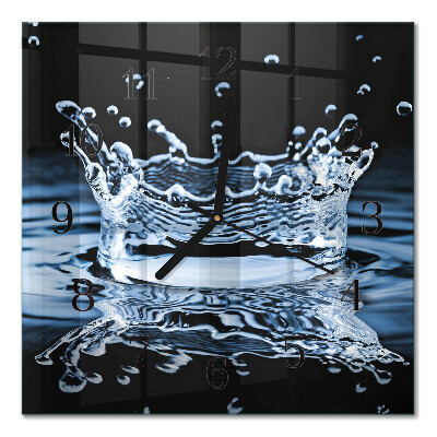 Glasuhr quadratisch Wasser