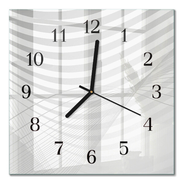 Quadratische wanduhr Abstrakte Linien
